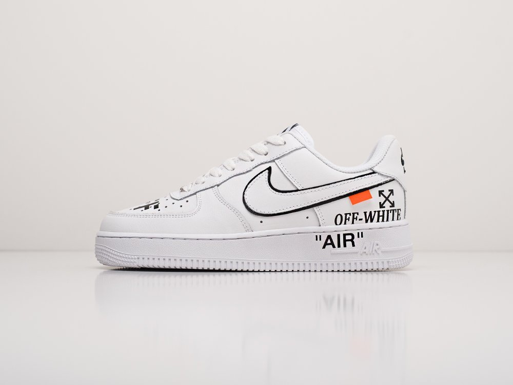 Nike x OFF-White Air Force 1 Low WMNS белые текстиль женские (AR18677) - фото 1 Nike x OFF-White Air Force 1 Low WMNS белые текстиль женские (AR18677) - фото 1