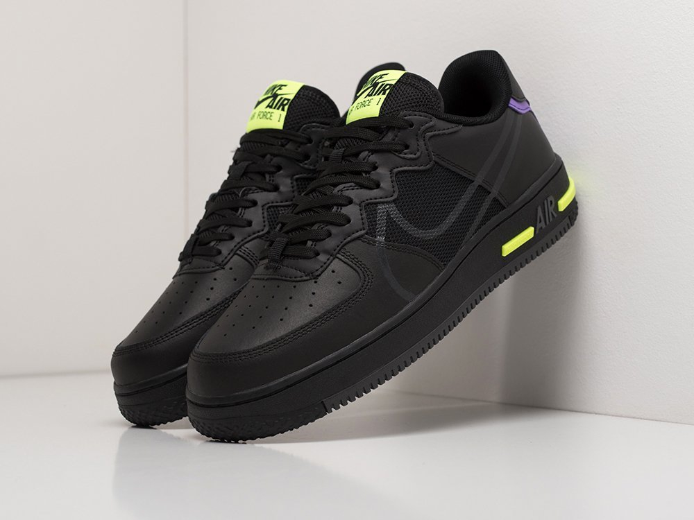 Nike Air Force 1 Low React черные кожа мужские (AR18855) - фото 1 Nike Air Force 1 Low React черные кожа мужские (AR18855) - фото 1