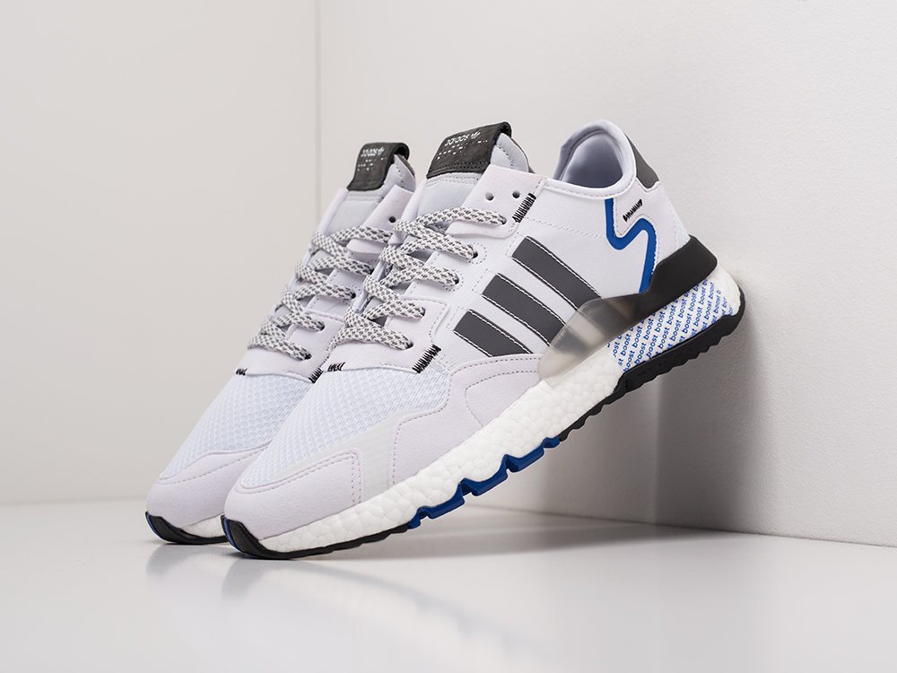 мужские кроссовки Adidas Nite Jogger Cloud White / Blue Bird / Grey Four