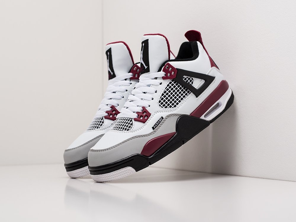 Nike Air Jordan 4 Retro PSG WMNS белые кожа женские (AR18877) - фото 2 Nike Air Jordan 4 Retro PSG WMNS белые кожа женские (AR18877) - фото 2