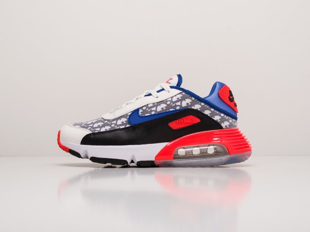 женские кроссовки Nike x Dior Air Max 2090 EOI WMNS Summit White / Black / Bright Crimson / Racer Blue