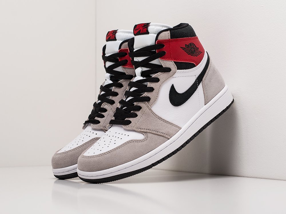 мужские кроссовки Nike Air Jordan 1 Grey / Red / Black