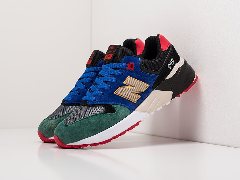 мужские кроссовки New Balance 999 Blue / Black / Green / Red