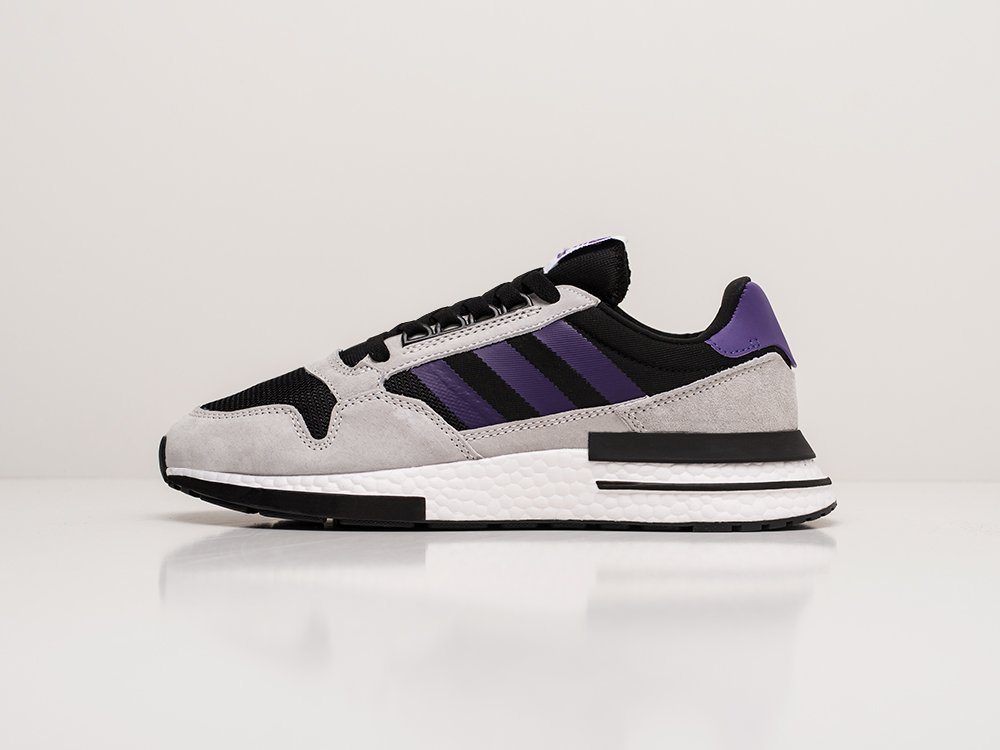 Мужские кроссовки Adidas ZX 500 RM Grey / Black / White / Purple (40-45 размер) фото 1
