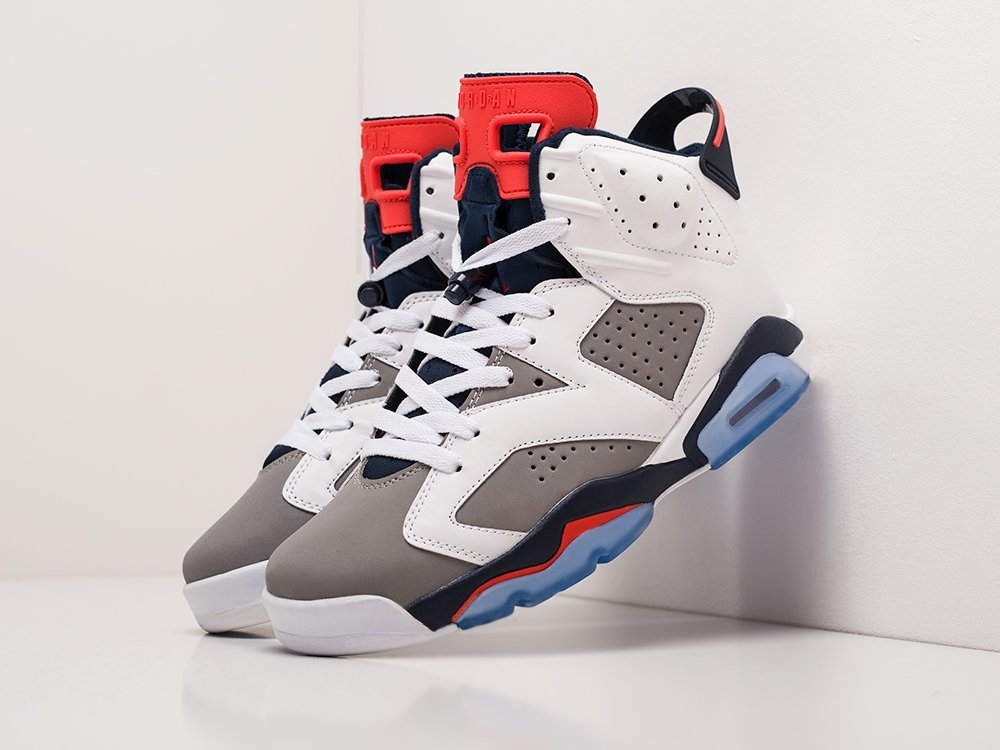 Nike Air Jordan 6 Retro Tinker белые кожа мужские (AR19627) - фото 2 Nike Air Jordan 6 Retro Tinker белые кожа мужские (AR19627) - фото 2