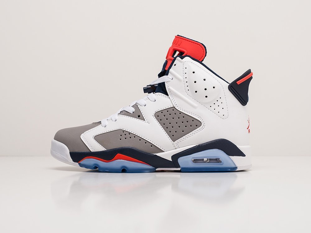 Nike Air Jordan 6 Retro Tinker белые кожа мужские (AR19627) - фото 1 Nike Air Jordan 6 Retro Tinker белые кожа мужские (AR19627) - фото 1