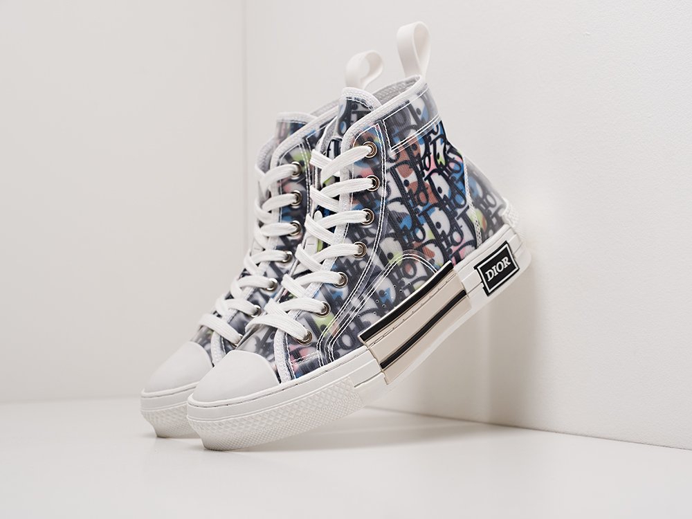 Dior B23 High WMNS белые текстиль женские (AR19718) - фото 2 Dior B23 High WMNS белые текстиль женские (AR19718) - фото 2