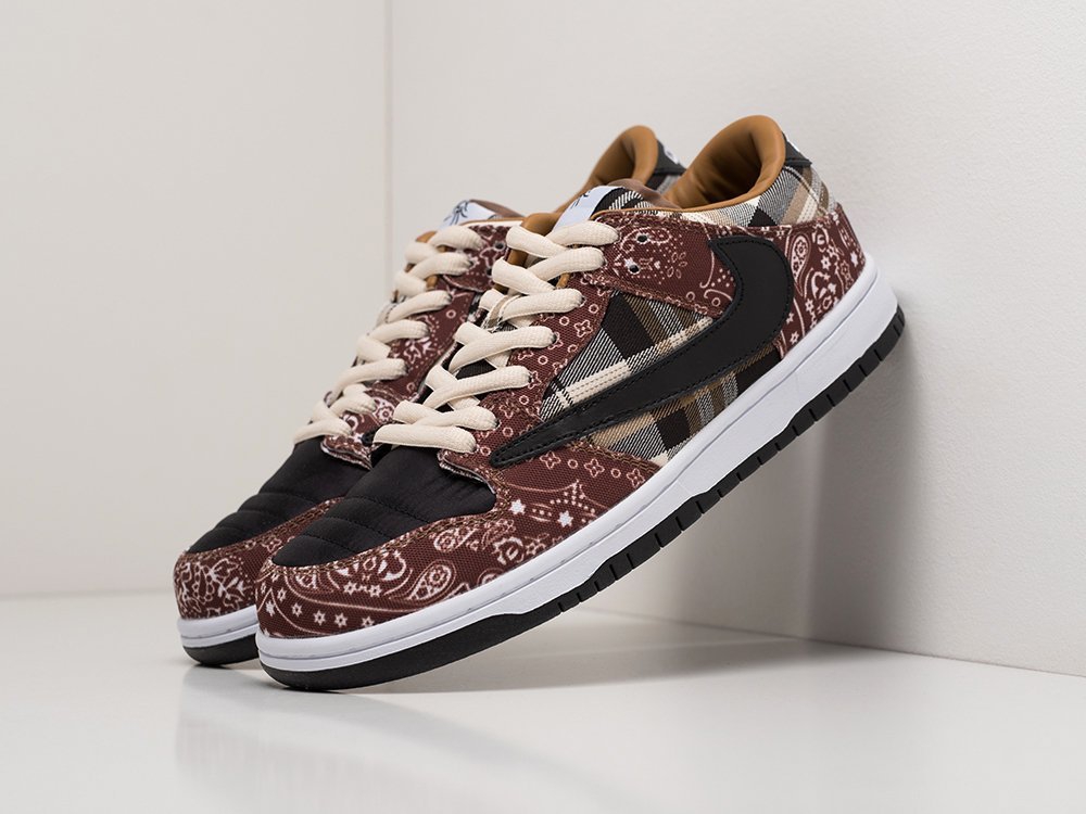 Nike x Travis Scott Air Jordan 1 Low бордовые кожа мужские (AR19745) - фото 2 Nike x Travis Scott Air Jordan 1 Low бордовые кожа мужские (AR19745) - фото 2