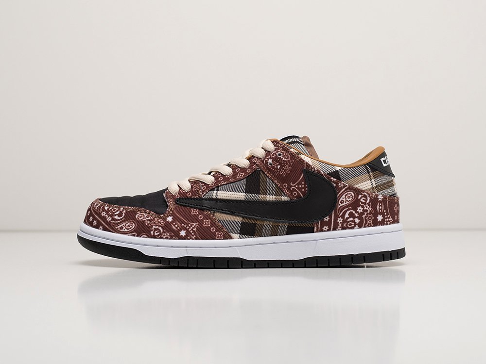 Nike x Travis Scott Air Jordan 1 Low бордовые кожа мужские (AR19745) - фото 1 Nike x Travis Scott Air Jordan 1 Low бордовые кожа мужские (AR19745) - фото 1