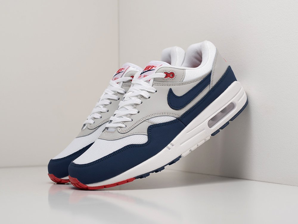 Nike Air Max 1 серые кожа мужские (AR19856) - фото 2 Nike Air Max 1 серые кожа мужские (AR19856) - фото 2