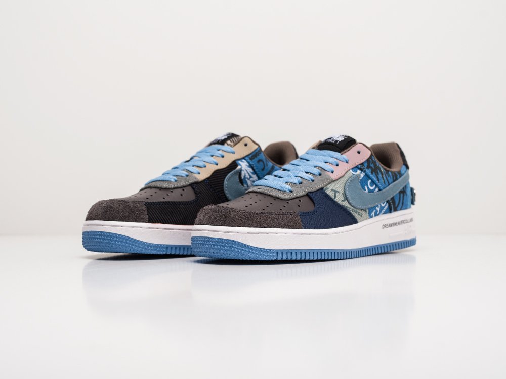 Nike x Travis Scott Air Force 1 Low WMNS синие кожа женские (AR19928) - фото 3 Nike x Travis Scott Air Force 1 Low WMNS синие кожа женские (AR19928) - фото 3