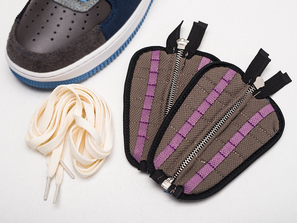 Nike x Travis Scott Air Force 1 Low WMNS синие кожа женские (AR19928) - фото 7 Nike x Travis Scott Air Force 1 Low WMNS синие кожа женские (AR19928) - фото 7