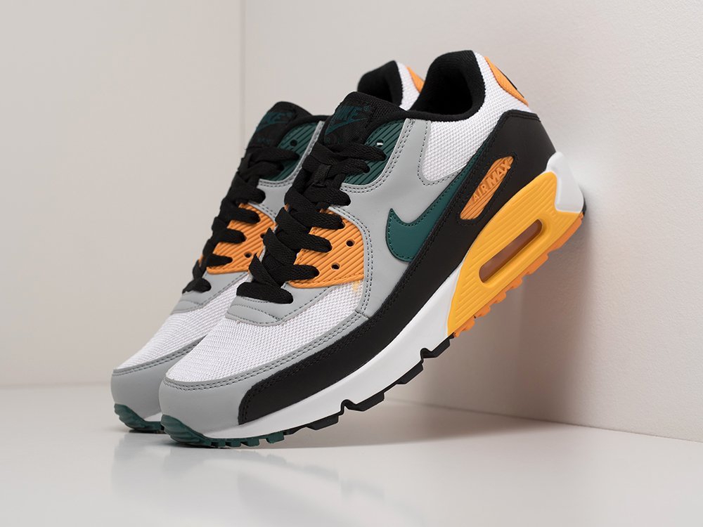 мужские кроссовки Nike Air Max 90 White / Black / Orange / Green
