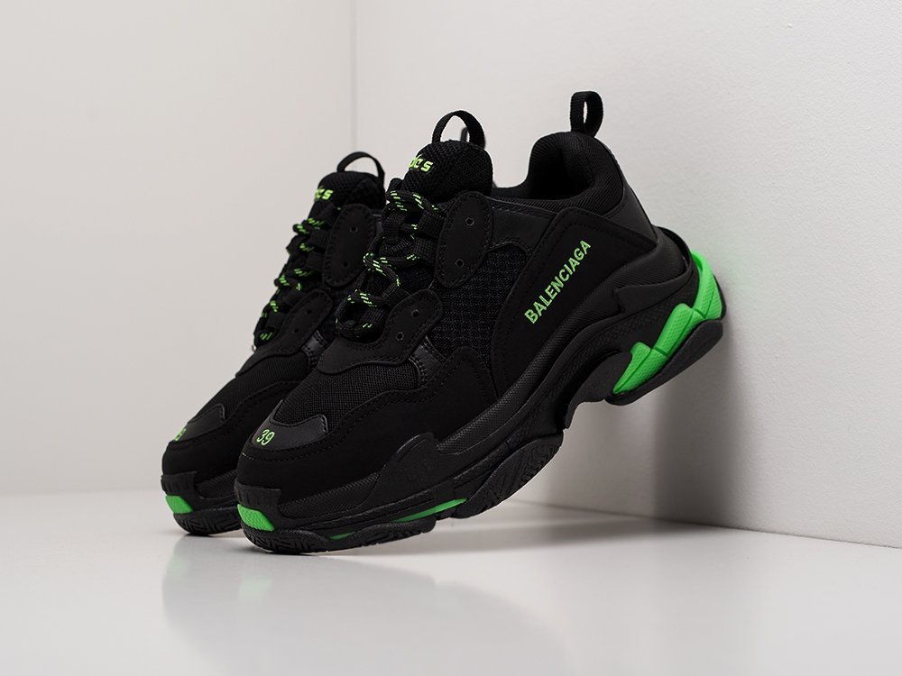 Balenciaga Triple S WMNS черные замша женские (AR20036) - фото 2 Balenciaga Triple S WMNS черные замша женские (AR20036) - фото 2
