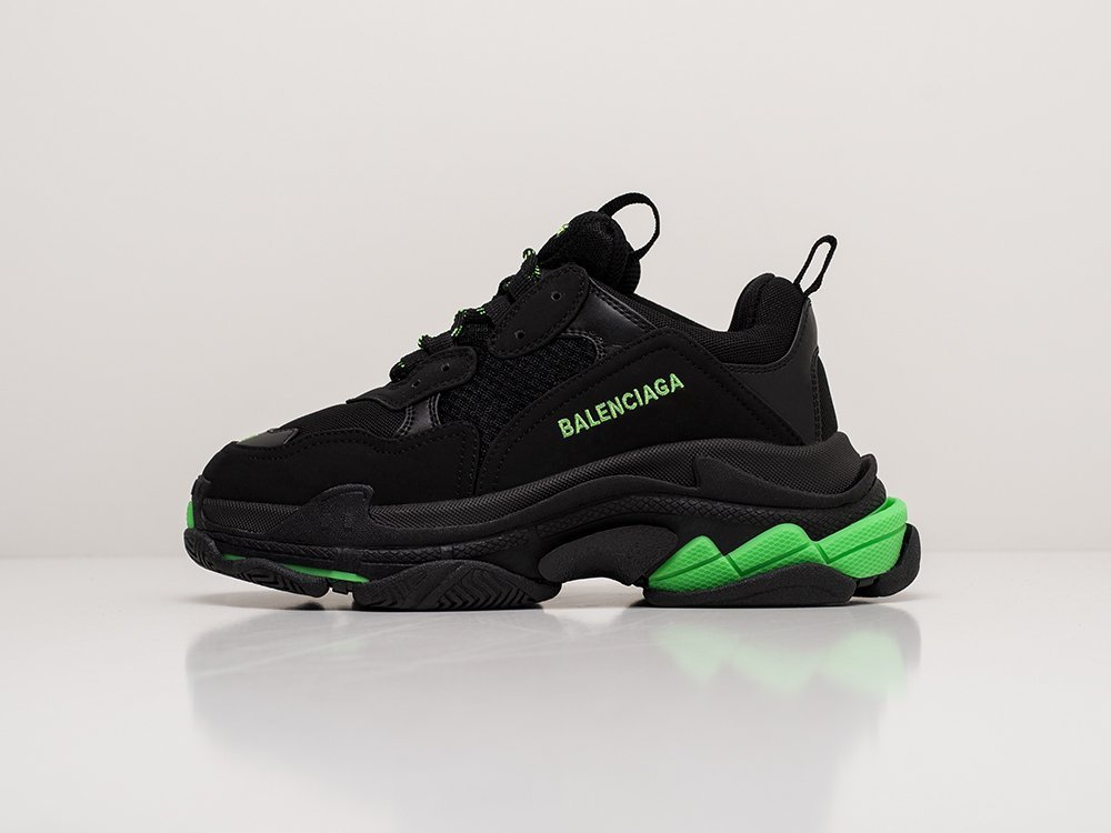 Balenciaga Triple S WMNS черные замша женские (AR20036) - фото 1 Balenciaga Triple S WMNS черные замша женские (AR20036) - фото 1