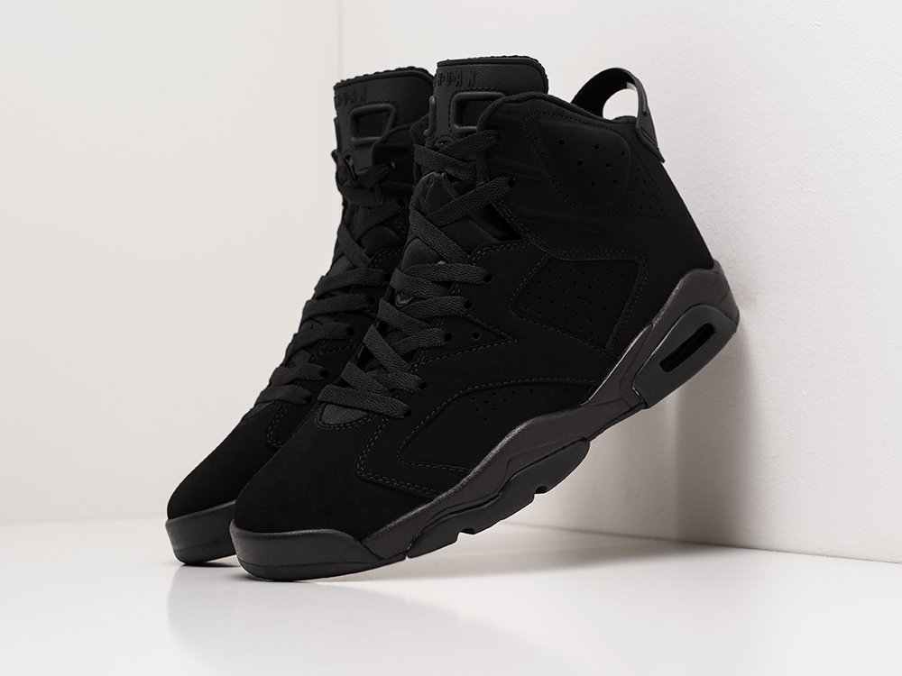 Nike Air Jordan 6 черные кожа мужские (AR20051) - фото 2