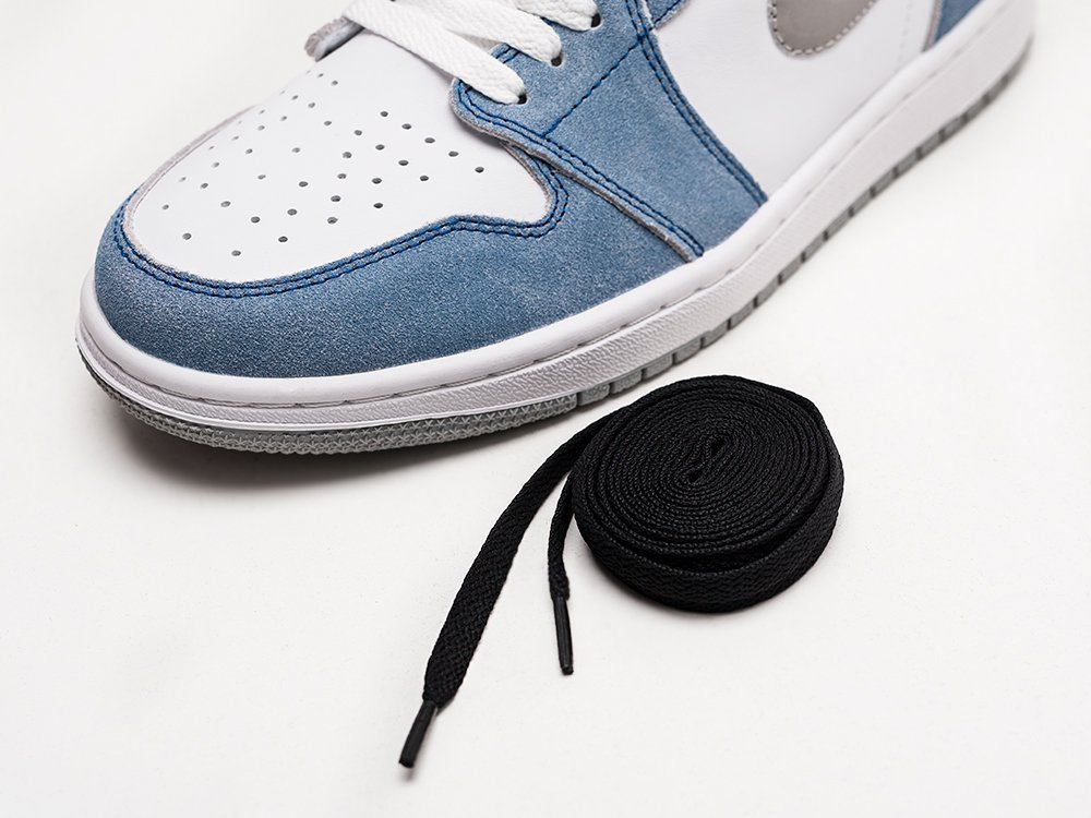 Nike Air Jordan 1 WMNS голубые кожа женские (AR20062) - фото 3 Nike Air Jordan 1 WMNS голубые кожа женские (AR20062) - фото 3