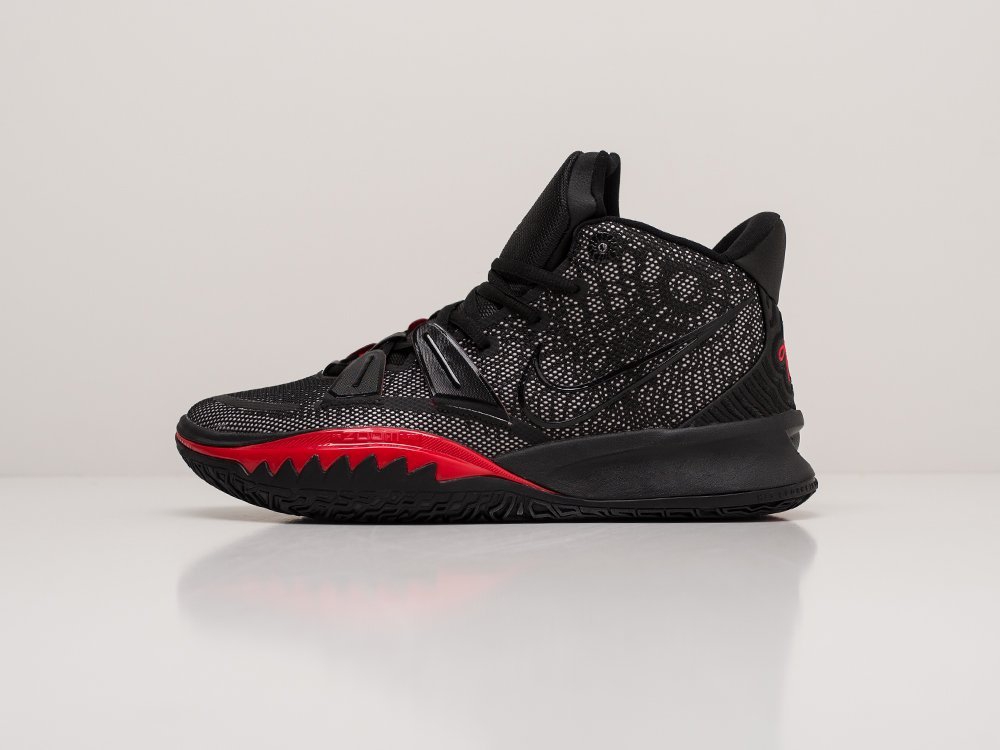 Nike Kyrie 7 Black University Red черные текстиль мужские (AR20085) - фото 1 Nike Kyrie 7 Black University Red черные текстиль мужские (AR20085) - фото 1