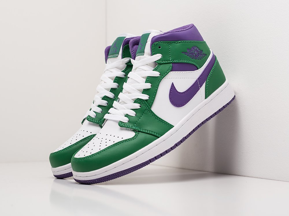 мужские кроссовки Nike Air Jordan 1 Incredible Hulk Aloe Verde / Court Purple
