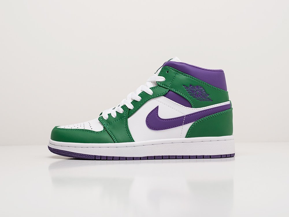 мужские кроссовки Nike Air Jordan 1 Incredible Hulk Aloe Verde / Court Purple