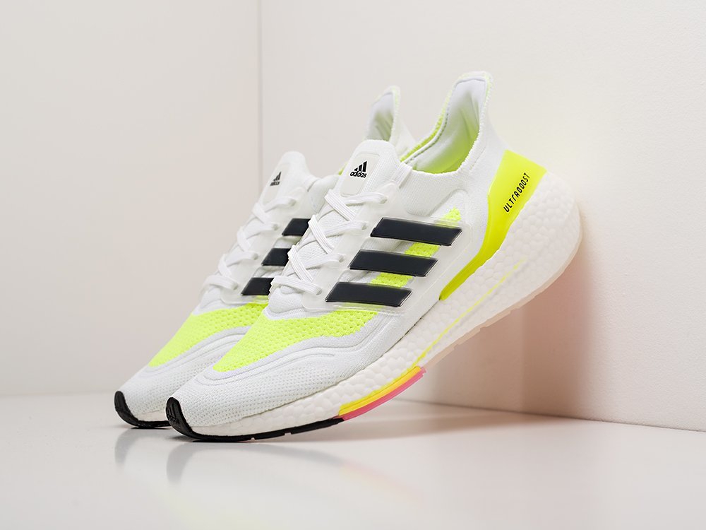 мужские кроссовки Adidas Ultra Boost 21 White / Black / Yellow