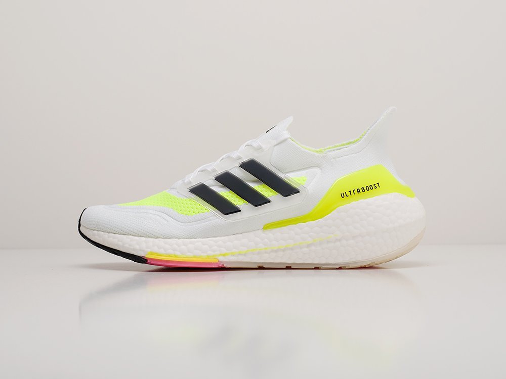 мужские кроссовки Adidas Ultra Boost 21 White / Black / Yellow