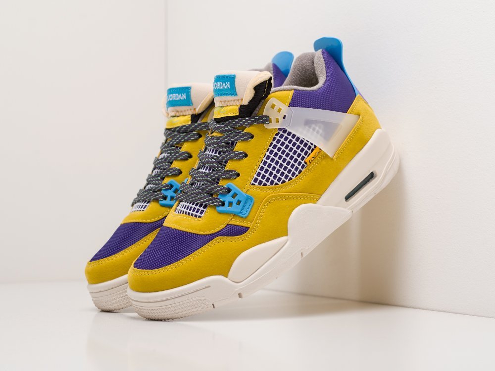 Nike Air Jordan 4 Retro WMNS 30th Anniversary Union Desert Moss желтые кожа женские (AR20154) - фото 2 Nike Air Jordan 4 Retro WMNS 30th Anniversary Union Desert Moss желтые кожа женские (AR20154) - фото 2