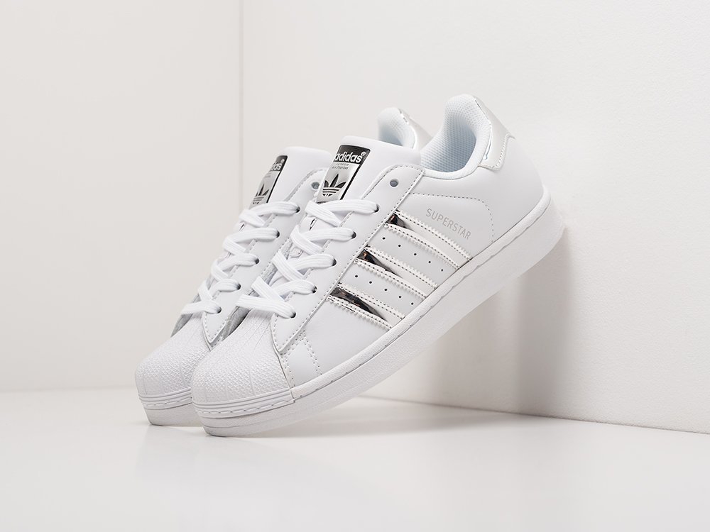 женские кроссовки Adidas Superstar WMNS White / Metallic