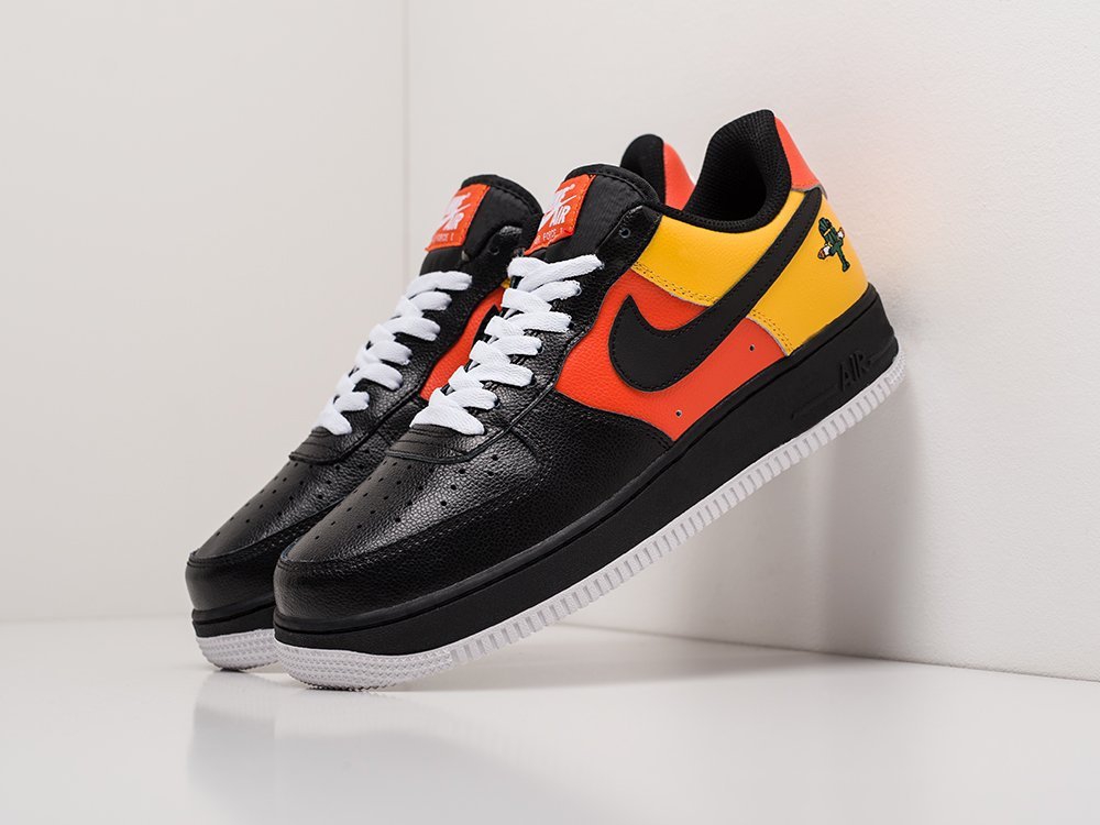 Nike Air Force 1 Low Raygun черные кожа мужские (AR20246) - фото 2