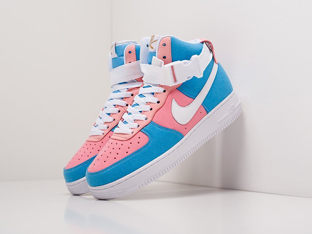 Nike Air Force 1 WMNS Blue / Pink / White - фото 2