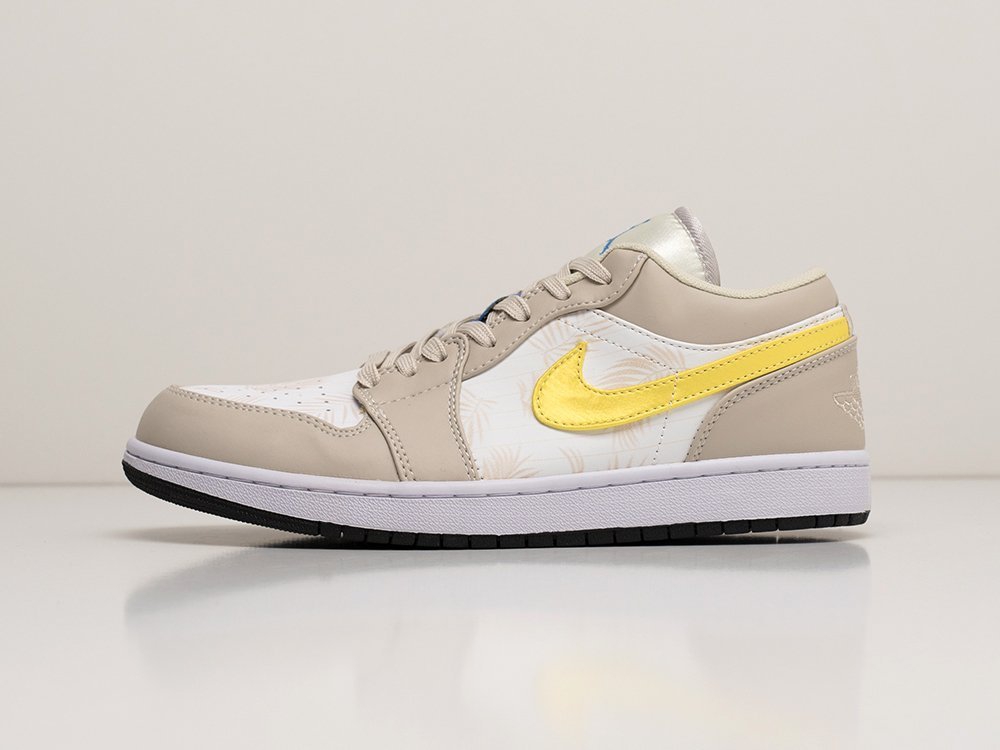 Nike Air Jordan 1 Low бежевые кожа мужские (AR20419) - фото 1 Nike Air Jordan 1 Low бежевые кожа мужские (AR20419) - фото 1