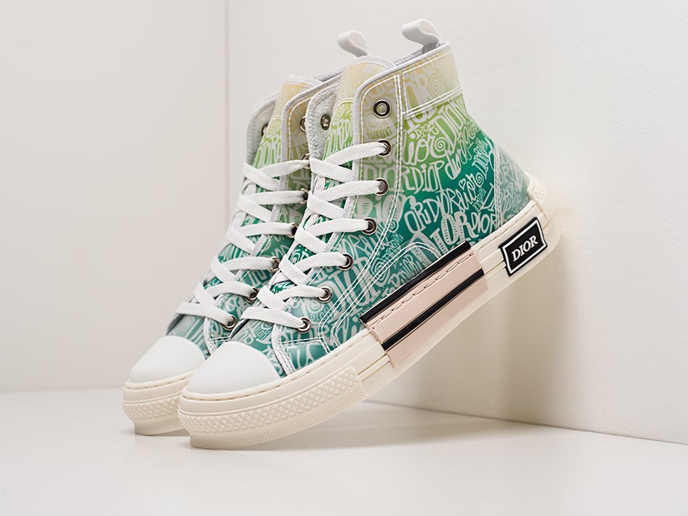 Dior B23 High зеленые текстиль мужские (AR20460) - фото 2 Dior B23 High зеленые текстиль мужские (AR20460) - фото 2