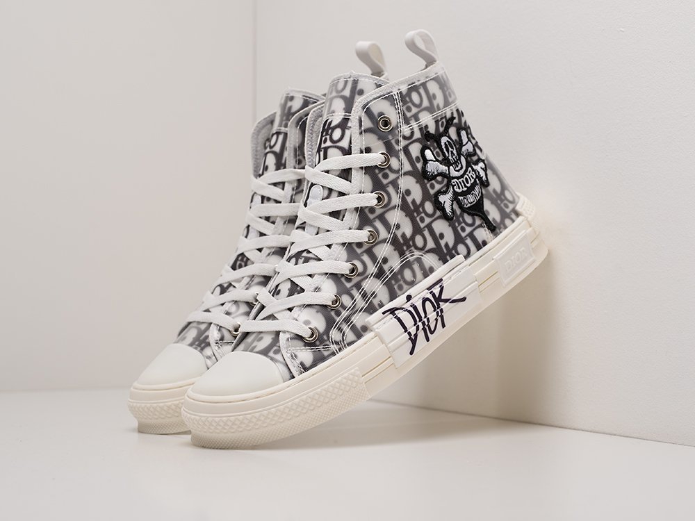 Dior B23 High WMNS белые текстиль женские (AR20462) - фото 2 Dior B23 High WMNS белые текстиль женские (AR20462) - фото 2