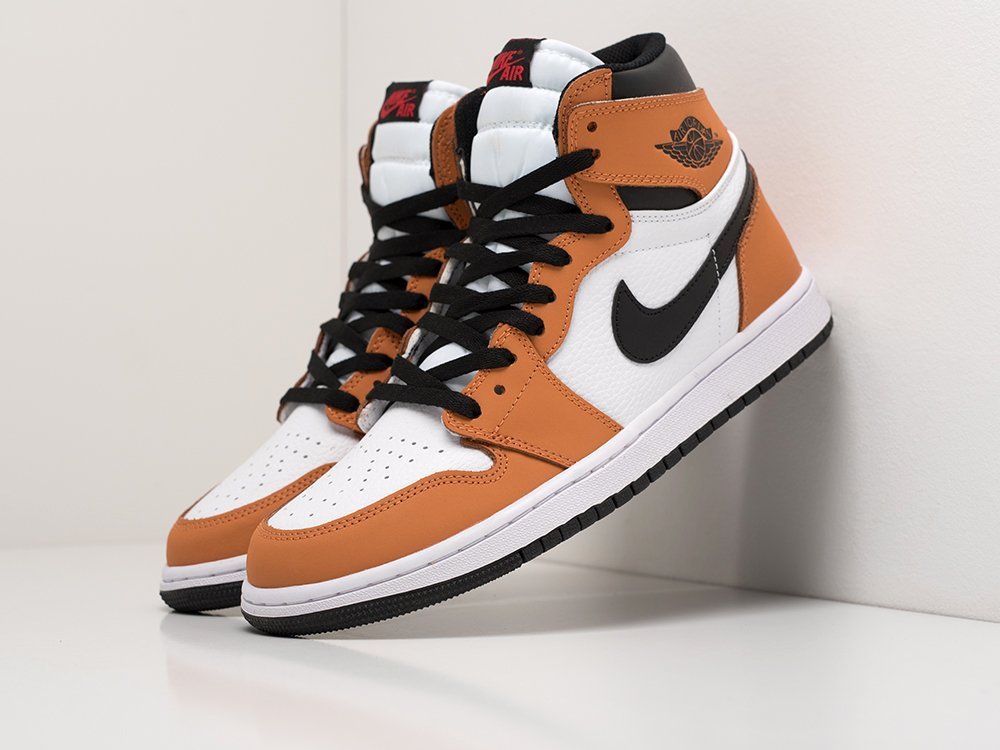 Nike Air Jordan 1 коричневые кожа мужские (AR20487) - фото 2 Nike Air Jordan 1 коричневые кожа мужские (AR20487) - фото 2