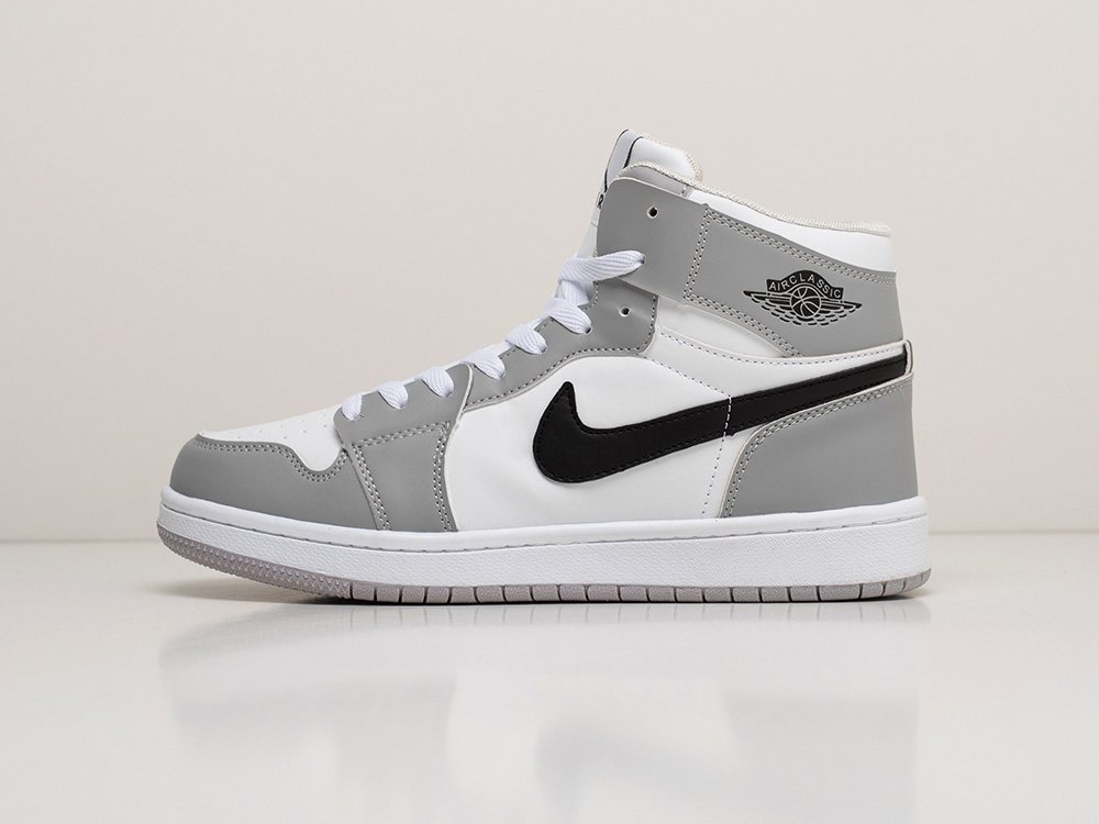 Nike Air Jordan 1 белые кожа мужские (AR20497) - фото 1 Nike Air Jordan 1 белые кожа мужские (AR20497) - фото 1