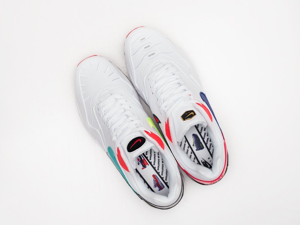 Nike Air Max 1 White / Grey / Blue / Red - фото 6