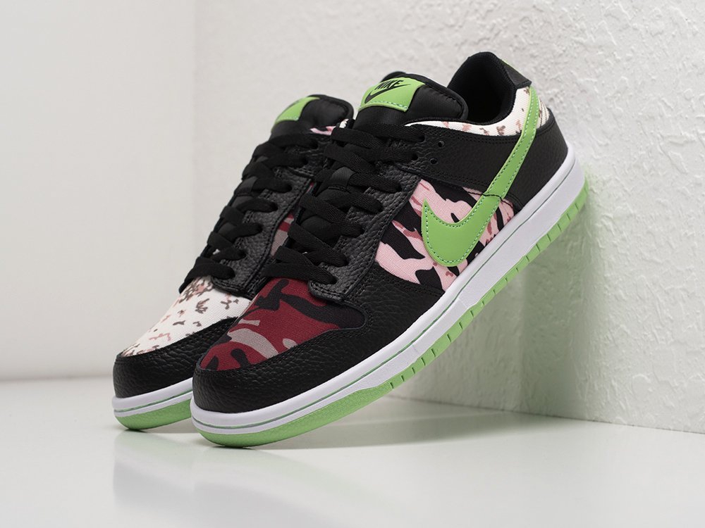 мужские кроссовки Nike SB Dunk Low Black / Green / White