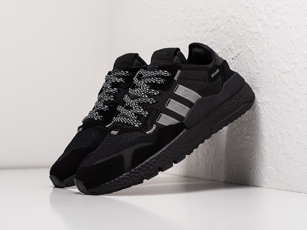 Adidas Nite Jogger черные замша мужские (AR21066) - фото 2 Adidas Nite Jogger черные замша мужские (AR21066) - фото 2