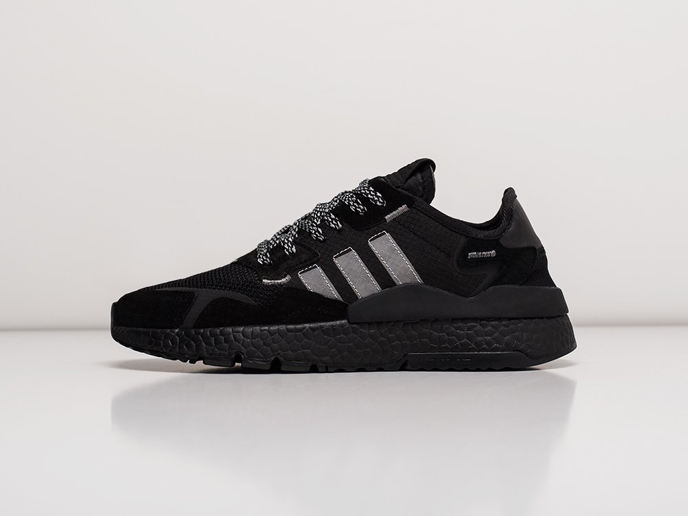 Adidas Nite Jogger черные замша мужские (AR21066) - фото 1 Adidas Nite Jogger черные замша мужские (AR21066) - фото 1