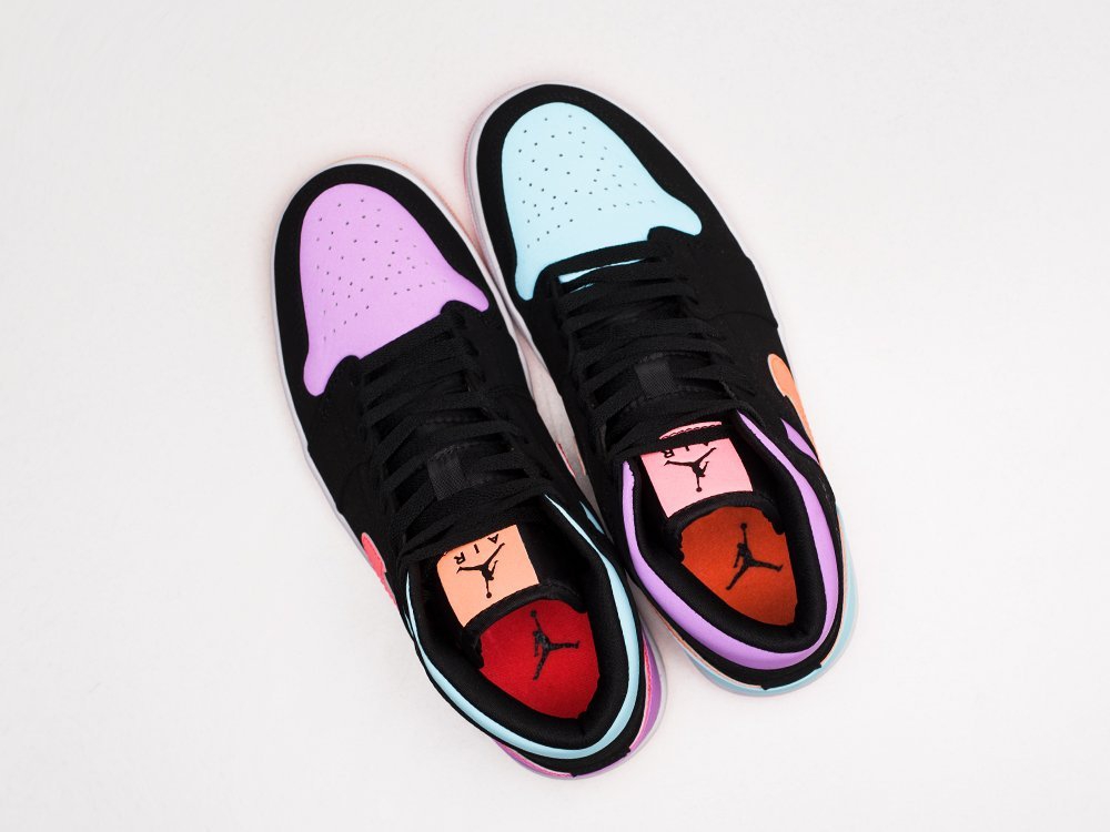 Nike Air Jordan 1 разноцветные кожа мужские (AR21141) - фото 3 Nike Air Jordan 1 разноцветные кожа мужские (AR21141) - фото 3