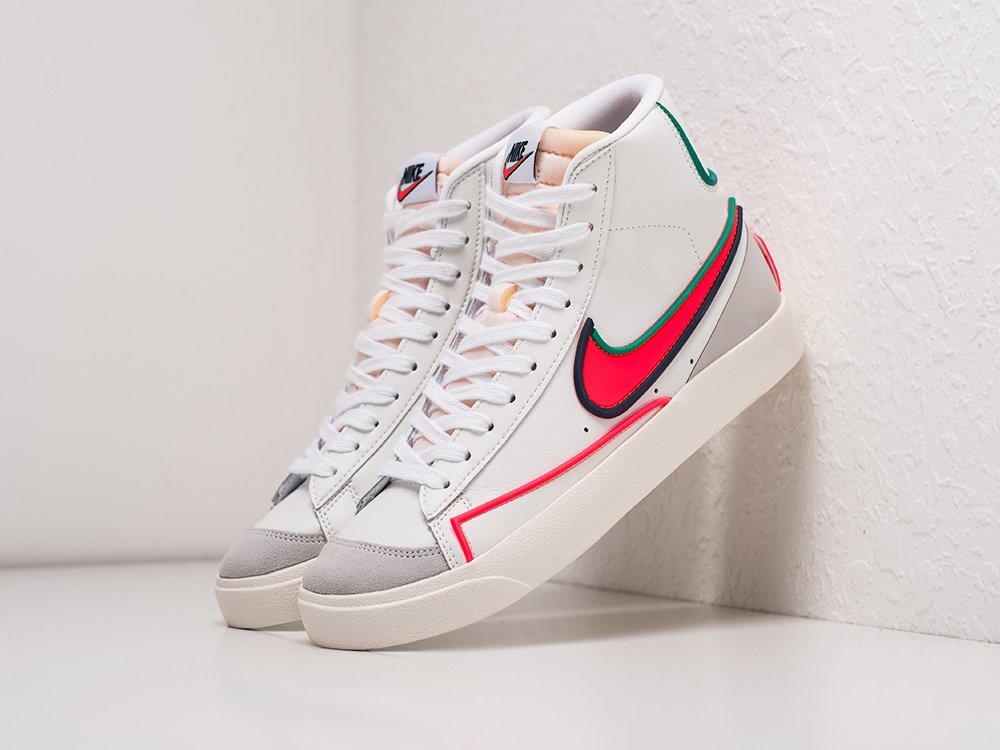 Nike Blazer Mid 77 белые кожа мужские (AR21151) - фото 2