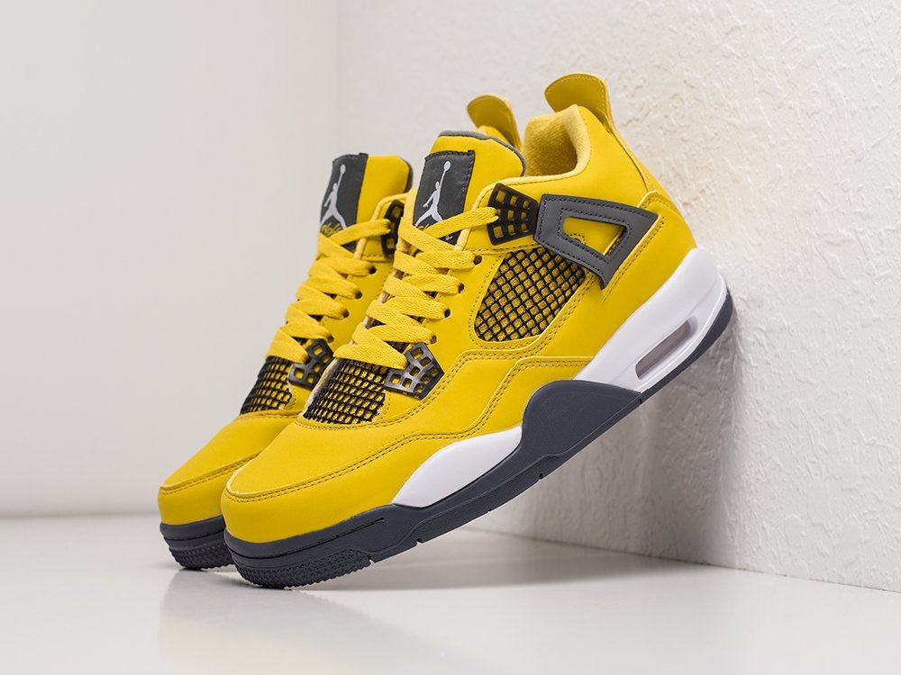 Nike Air Jordan 4 Retro желтые мужские (AR21154) - фото 2 Nike Air Jordan 4 Retro желтые мужские (AR21154) - фото 2