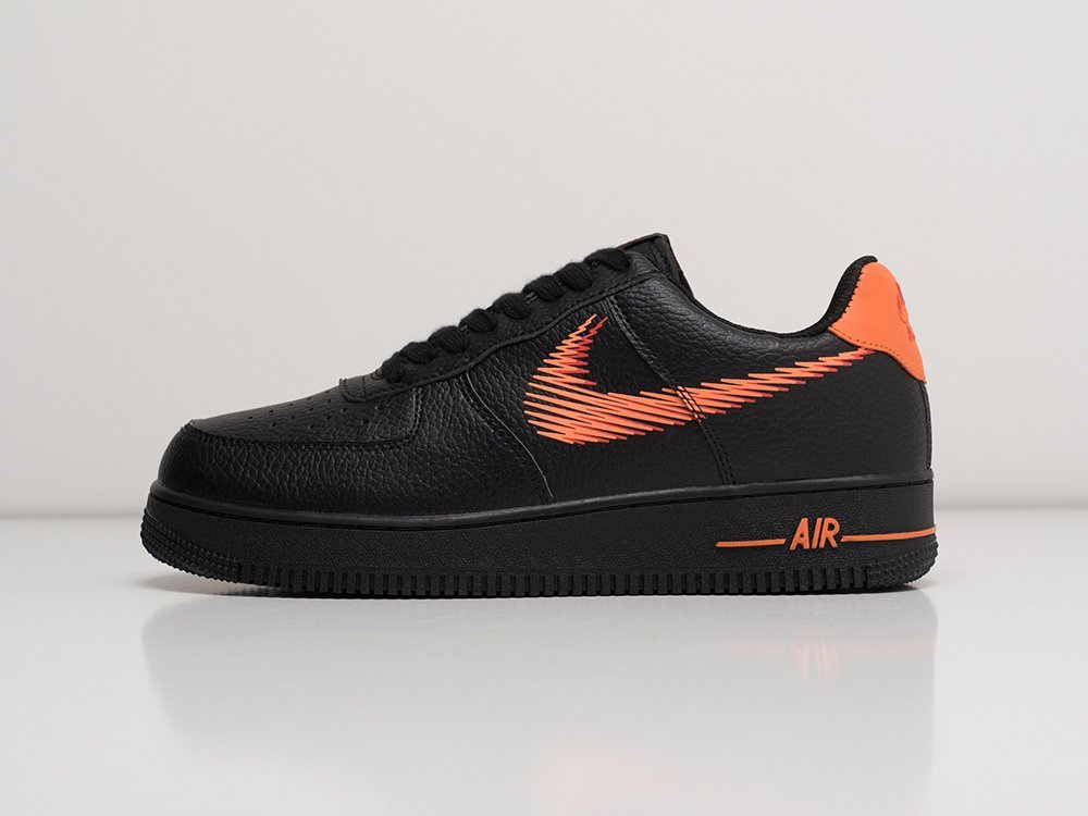 Nike Air Force 1 Low Zig Zag Swoosh черные кожа мужские (AR21159) - фото 1 Nike Air Force 1 Low Zig Zag Swoosh черные кожа мужские (AR21159) - фото 1