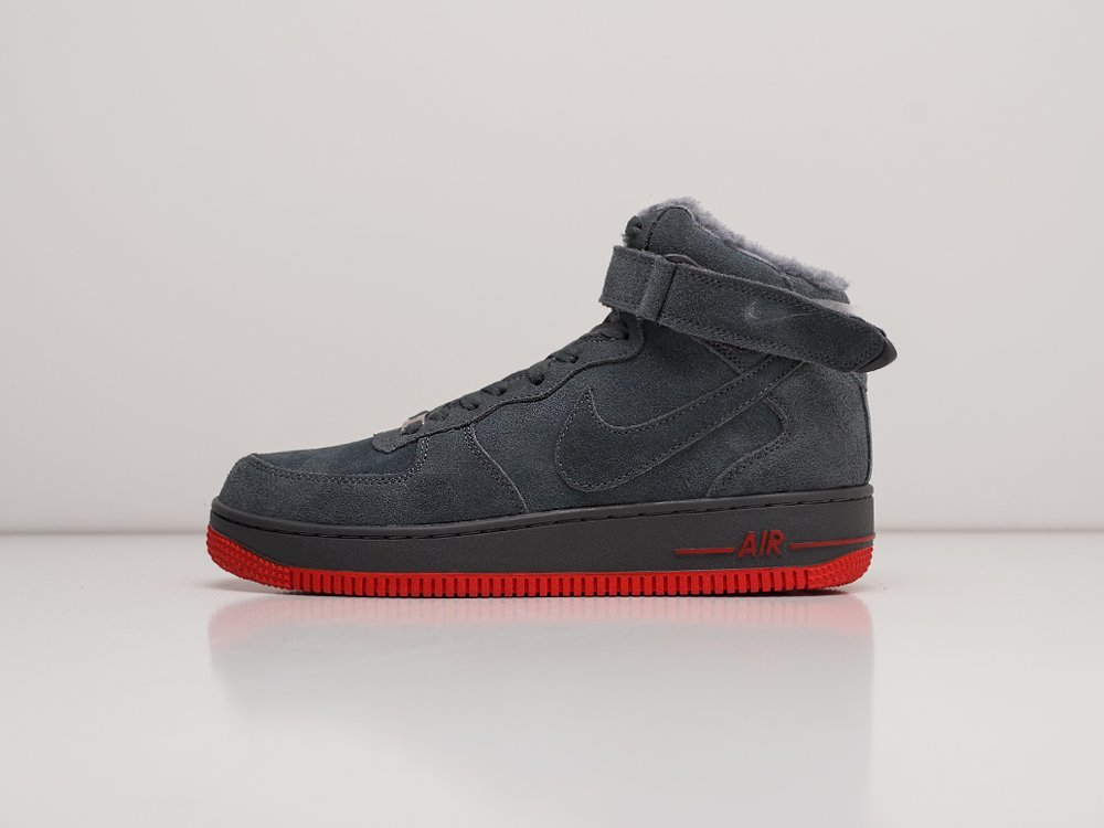 Nike Air Force 1 WMNS Grey / Red - фото 1
