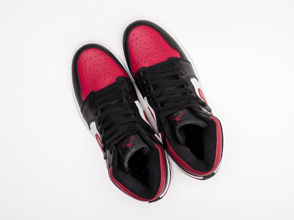 Nike Air Jordan 1 черные кожа мужские (AR21245) - фото 3