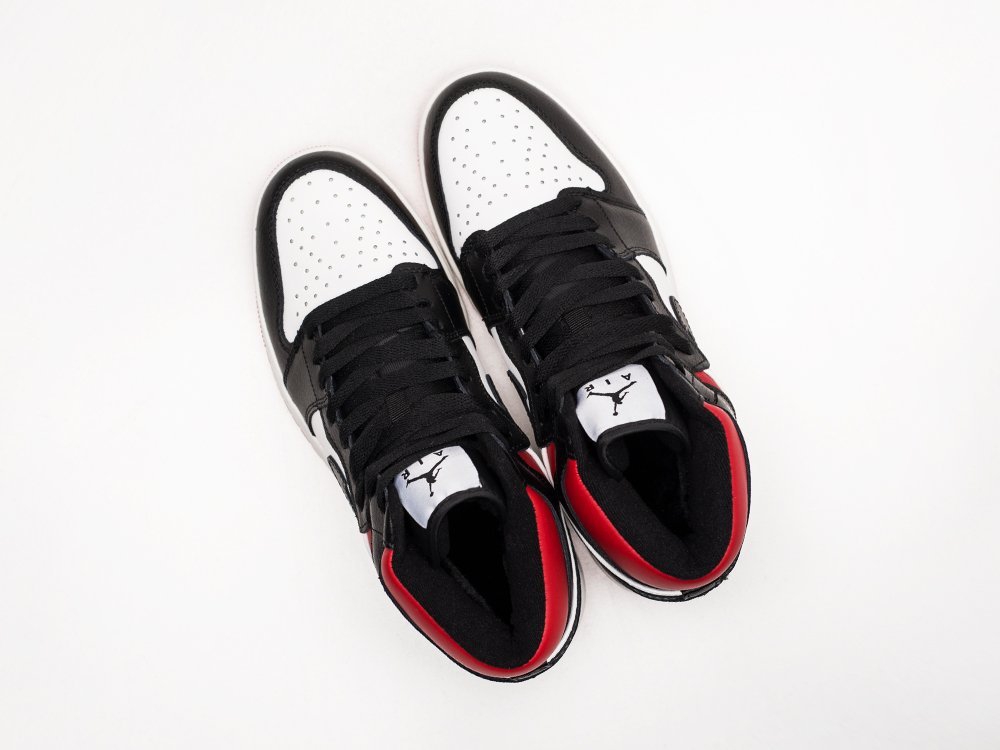 Nike Air Jordan 1 черные кожа мужские (AR21247) - фото 3