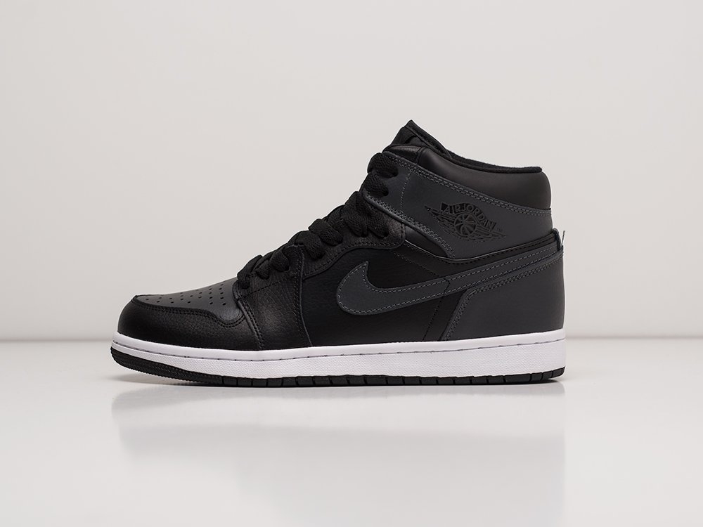Nike Air Jordan 1 черные кожа мужские (AR21249) - фото 1