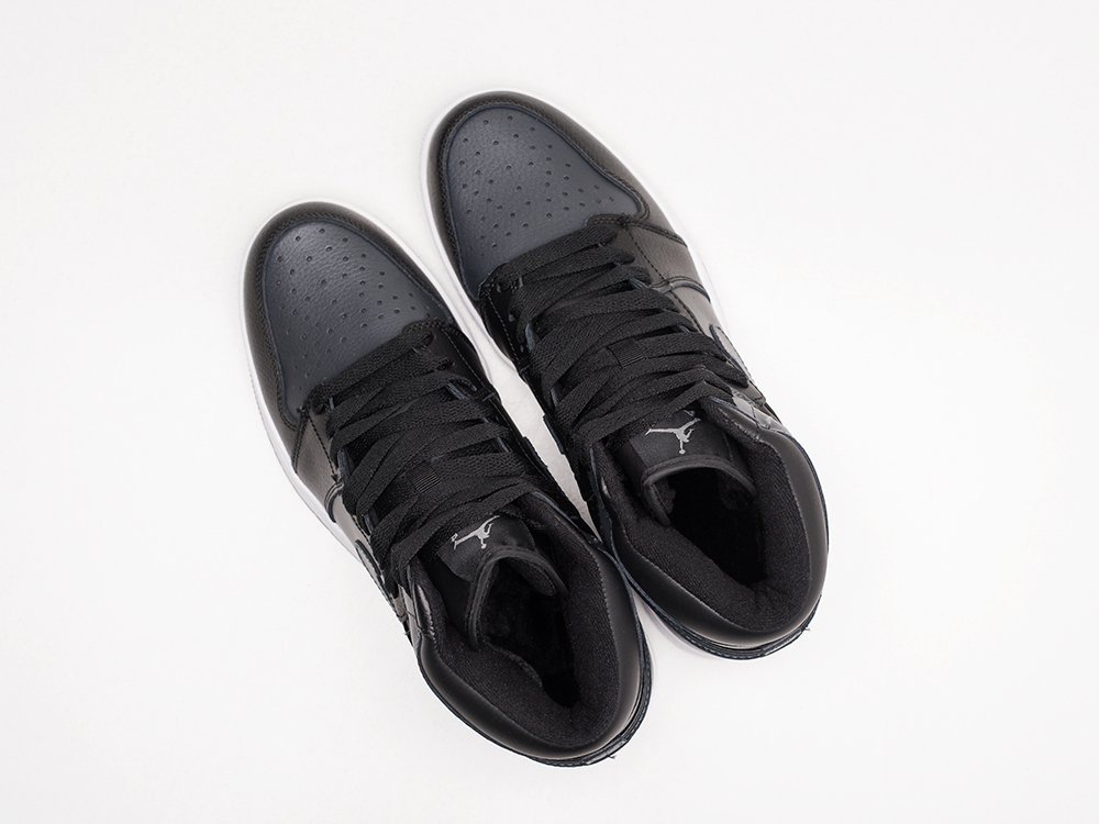 Nike Air Jordan 1 черные кожа мужские (AR21249) - фото 3