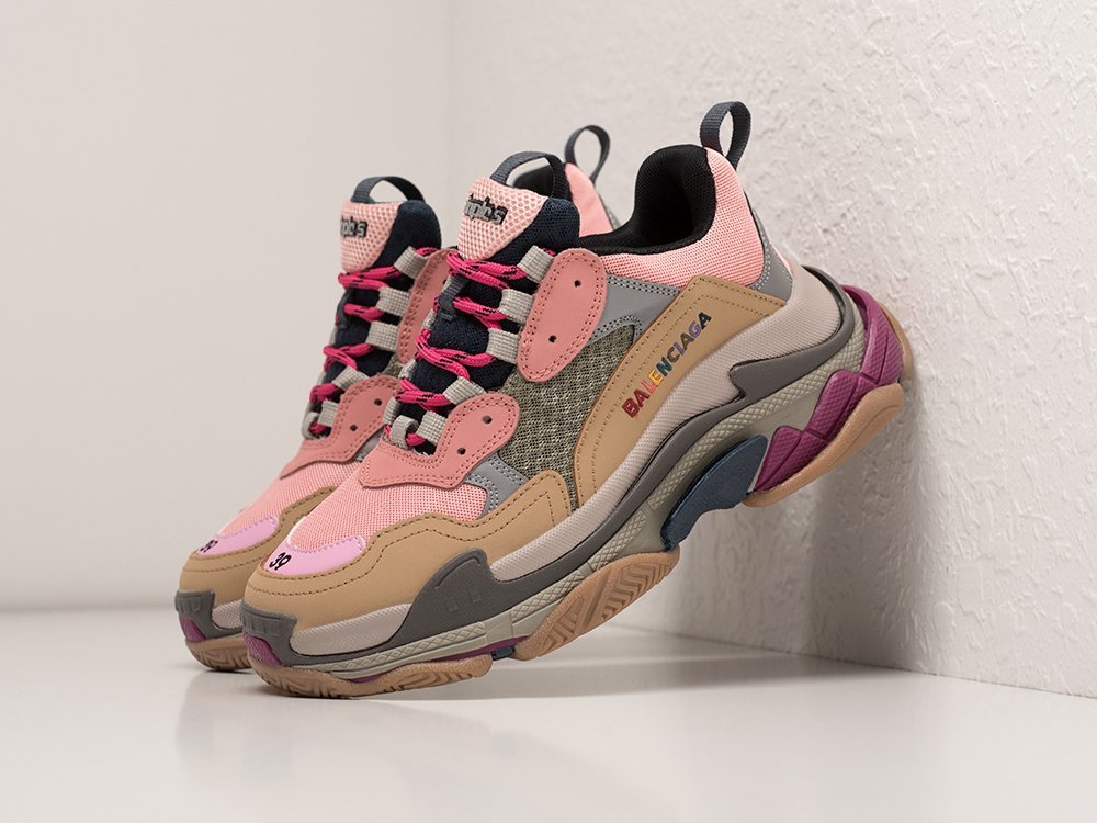 Balenciaga Triple S розовые кожа женские (AR21262) - фото 2 Balenciaga Triple S розовые кожа женские (AR21262) - фото 2