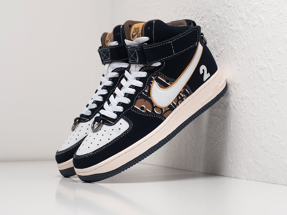 Nike x Dior Air Force 1 WMNS черные замша женские (AR21269) - фото 2 Nike x Dior Air Force 1 WMNS черные замша женские (AR21269) - фото 2